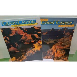 Grand Canyon Story Behind The Scenery and The Continuing Story 2 Book Lot Vtg